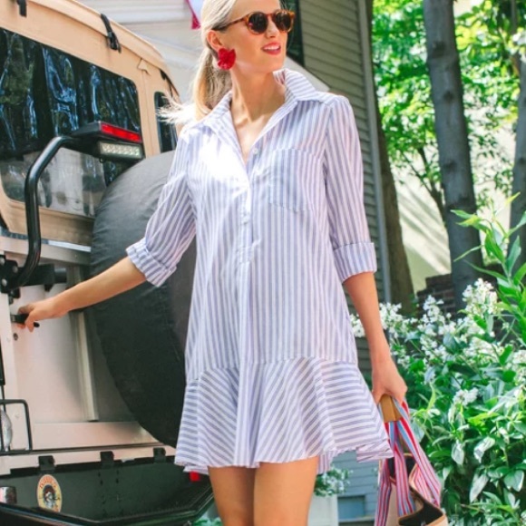 Tuckernuck Dresses & Skirts - **Last One M** Striped Callahan Shirt Dress